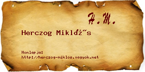 Herczog Miklós névjegykártya